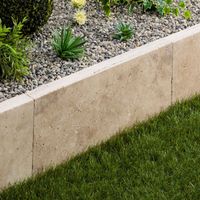 Bordure de jardin Travertin Beige Nuancé 61x33x5 cm (à l'unité) - RO'MA NATURE