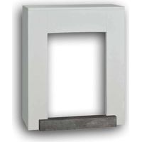 Xaralyn Hamar Cadre De Cheminee En Bois Mdf Style Moderne Et Lineaire Blanc
