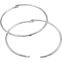 Lot de 20 Anneaux Métal 7,6 cm Ouverture Facile Acier Nickelé Pour Rideau Douche Salon