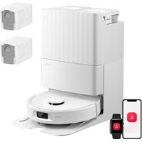 Roborock Qrevo S Pro Set Robot Aspirapolvere Lavapavimenti 18.500 Pa, Mocio Autopulente a 75°C, Spazzola Laterale Anti-Groviglio, Svuotamento Automatico 65 Giorni, Asciugatura ad Aria Calda, Stazione