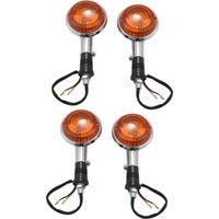 Clignotants ronds ambrés pour moto Yamaha Road Star Virago V Star 85-99 (lot de 4)