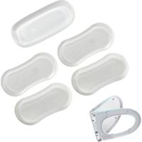 Toilet Seat Pads - 5 Pack Universal Rubber Toilet Seat Cover Self-Adhesive for Home, Hotels and Restaurants, Toilet Seat Replacement YMYNY