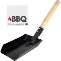 Pala Metálica para Carbón de Barbacoa Color Negro 9,5x37,5cm BBQ