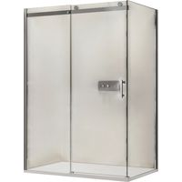 BERNSTEIN - Cabina de ducha fija y puerta corredera de cristal de seguridad con recubrimiento NANO - Apertura a la derecha - 120x90x195cm - EX806 Puerta que se abre hacia la derecha