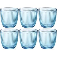 Verres à eau Bormioli Rocco 290 ml, lot de 6, bleu/transparent/verre