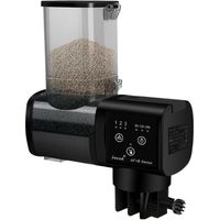 Aquarium Auto Feeder, Automatic Turtle Feed, Versatile Abs Material, Generous Capacity, Effortless Mounting, Ideal for Travel Daily Use Home Pond Vacation, 16x7x10.2cm