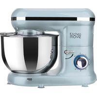 Kitchen Move – Robot pâtissier 5.5L 1500W bleu – Moteur puissant pour pâtes à pizza et pâtisseries – 6 vitesses + pulse – Bol inox avec couvercle anti-éclaboussures