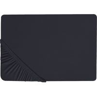 Fitted Sheet JANBU Cotton 90 x 200 cm Black