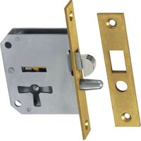 JUNIE 2173 Bart-Rollladenschloss links, Dornmaß 30 mm, Stahl/Stulp Messing