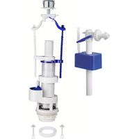 Meccanismo doppio scarico wc per vaso MONOBLOCCO + Galleggiante LATERALE - CR
