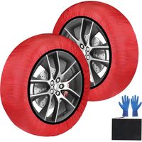 Chaussette Neige 1 Paire Neige Voiture Homologué Pneu Neige Chaussettes à Neige Chaine Neige Chaussettes Résistant à L'abrasion et à la Déchirure, Taille XL