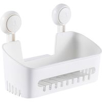 Panier de douche Étagère à épices Organisateur de salle de bain Panier de rangement DIY Sans perceuse Aspirateur amovible Ventouse Étagère murale pour shampoing et articles de toilette Cuisine Salle d