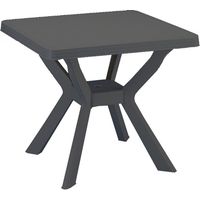 MESA RESINA NILO ANTRACITA 79x79 CM