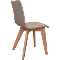 Mirka Grigio elefante - Ecopelle Mozart sedia legno colorata di design elegante moderna tessuto cucina sala da pranzo salotto ristorante bar lounge