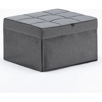 Pouf poltrona letto pieghevole in tessuto Sweet Relax - Grigio Scuro