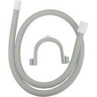 2 Meter langer Waschmaschinen-Ablaufschlauch aus PVC und grauem Gummi