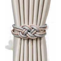 2 Pack Magnetic Curtain Tiebacks, Curtain Clips,Grey+Champagne, Punch-Free Magnetic Curtain Tiebacks, DTY Accessories