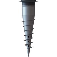 Base d'ancrage aluminium pour équipements de plein air – Goujon vissé pour scellement béton – Système breveté anti-UV – Fixation sur sols inclinés – Gard&Rock