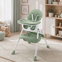 Baby Vivo Chaise Haute pour Bébé / Enfant 2 en 1 - Oscar en Vert