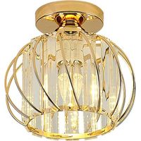 Kristall-Deckenleuchten, kleine LED-Einbau-Deckenleuchte für Küche, Flur, Esszimmer, Wohnzimmer, Bar (Gold)