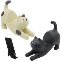 Lot de 2 supports pour téléphone portable, supports pour smartphone en forme de chat, Mobi