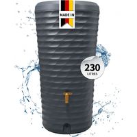 4rain JOLIE 2in1 réservoir d’eau de pluie 230 litres gris graphite incl. bac à plantes