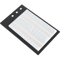 Breadboard d'essai 1660 points avec 65 cavaliers et 3 bornes pour montage de circuits électroniques