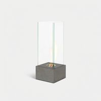 Bioethanol-Standkamin im modernen Design 1,5 kW Glow - Dunkel Grau