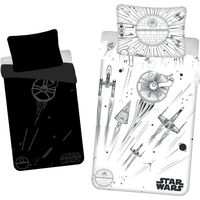 Ropa de cama que brilla en la oscuridad 140x200 Funda de almohada Star Wars 1629 70x90