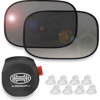 HEYNER® Auto-Sonnenschutz 55x35cm 2er Set mit Saugnäpfen für Autofenster UV Schutz Scheibe Auto Pkw Lkw Babys Kinder Sonnenblende
