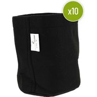 Lot de 10 POTS TEXTILE GREENCUBE - NOIR 4L