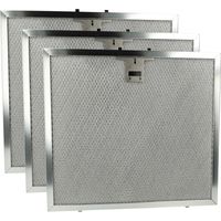 vhbw 3x Filtre anti-graisse compatible avec Miele DA424EXT (2004 - 2006), DA 424 V hotte de cuisine - 28,4 x 31,5 x 0,9 cm, acier inox