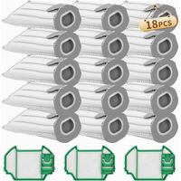 15 sacs d'aspirateur pour Vorwerk Kobold VK7, compatibles avec Vorwerk Kobold VK7 FP7, avec 3 filtres HEPA, pièces de rechange pour sac filtrant, sac à poussière de rechange pour Kobold