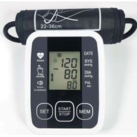 Elektronisches Blutdruckmessgerät mit verstellbarer Manschette (22–36 cm), automatischer Blutdruckmessung, medizinisch zertifiziert, großes LCD-Display