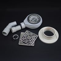 ricevitore di 120x120x4cm pronti a piastrelle doccia + sifone + griglia inox