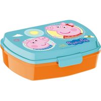 Scatola per merenda - Peppa Pig - Lunch Box - Arancione - Turchese - 16x11x6 cm