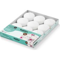 Velas flotantes BOLSIUS Maxi BOX 77/29 (8h) 12 piezas blancas