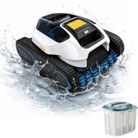 SPINO E1 Robot Piscina, con Cesto per detriti, Autonomia di 210 Mins, 5 Modalità Robot da Piscina, Fondo e Parete, Linea Acqua, Aspirapolvere Piscina con Controllo App, Viaggio SmartArc per Piscine 15