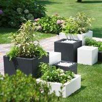 Schio Cubo Pflanztopf Anthrazit - 40 cm