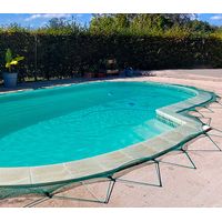 Direct Filet – Filet de protection anti-feuilles piscine 5 x 10 m – Connecteurs pont – Filtrage efficace – Résistant aux UV et à l'humidité
