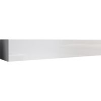 Lowboard TV-Schrank Fernsehtisch Hängend TV Möbel TV-Ständer 1 Falltür Weiß Glanz Modell Aitana M2 180x30x40cm