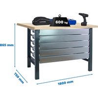 Simonrack Modell robuster Arbeitstisch Anthrazit