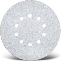 MENZER White Disques abrasifs auto-agrippants, 225 mm, 10 trous, p. Ponceuses à plâtre, Corindon normal (Lot de 25) G40