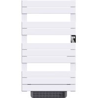 Sèche-serviette électrique sans fluide avec soufflerie 500W+1000W H.108,4xL60cm Bestherm HANAE blanc