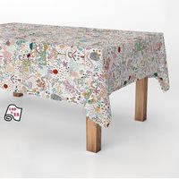 Tischtuch Fleckenschutz Streifen Beige 140cm x 25m Exma