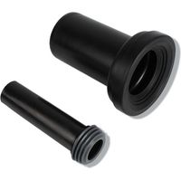 Tuyau De Raccordement Toilette - Décharge Arrière - Pour Toilette Suspendue Et Baignoire - En PVC Souple - 2 Pièces