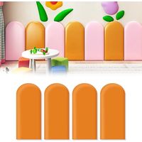 SIENTICE Paneles de pared 3D, paneles de pared, tapetes de pared autoadhesivos, habitación infantil, paneles de pared acolchados (naranja, 3040 CM)