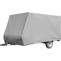 Wiltec Wohnwagen Schutzhülle Größe L 580 x 225 x 220 cm Plane, Abdeckplane für Caravan und Wohnmobil, Wohnwagenplane aus PP, Schutzhaube Abdeckung