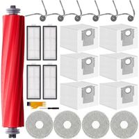 21 Pcs Accessoires pour Roborock QV 35A / QV 35S / QR 798 / QR 598 Aspirateur de Rechange. 1 Brosse Principale. 4 Lingettes. 4 Filtres. 6 Sacs de Poussière. 6 Brosses Latérales