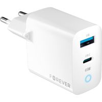 Wandladegerät in Weiß PD, QC, Schnellladegerät 1x USB Typ A, 1x USB Typ C 20W